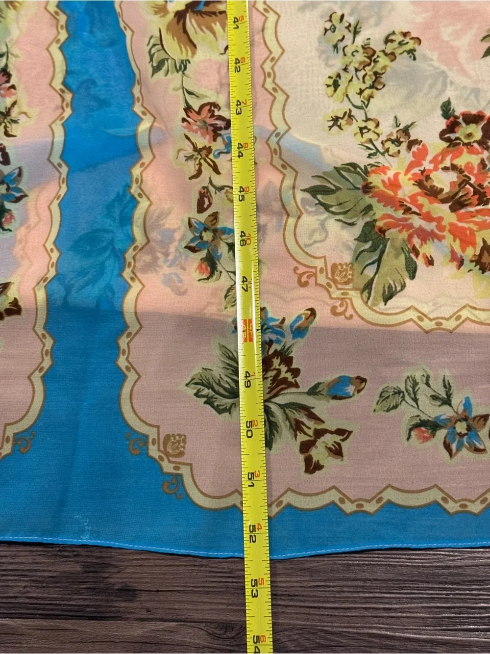 FARM Rio Tropical Floral Scarf Border Print Strappy Maxi Dress M Anthropologie - Picture 11 of 11